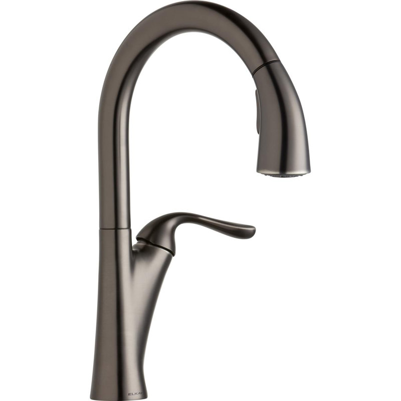 Harmony Pull Down Single Handle Kitchen Faucet, Antique Steel
