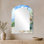 Boho Decorative Wall Mirror – Mexican Desert Landscape, Metal Print
