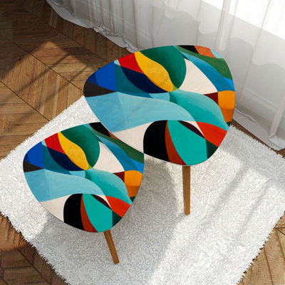 Ensemble de 2 tables basses gigognes Triangle