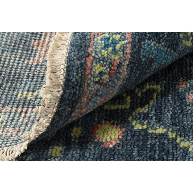 Rock My Classics Wool Oriental Area Rug in Blue/Yellow, Rectangle 10' x 14'