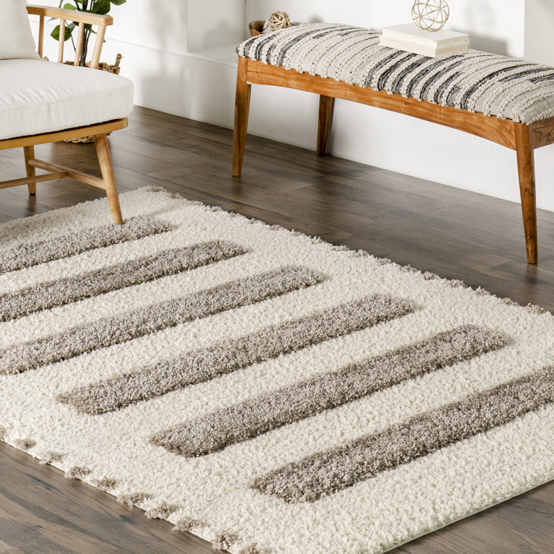 Tapis à poils longs Jasmina, Rectangle 4 pi x 6 pi