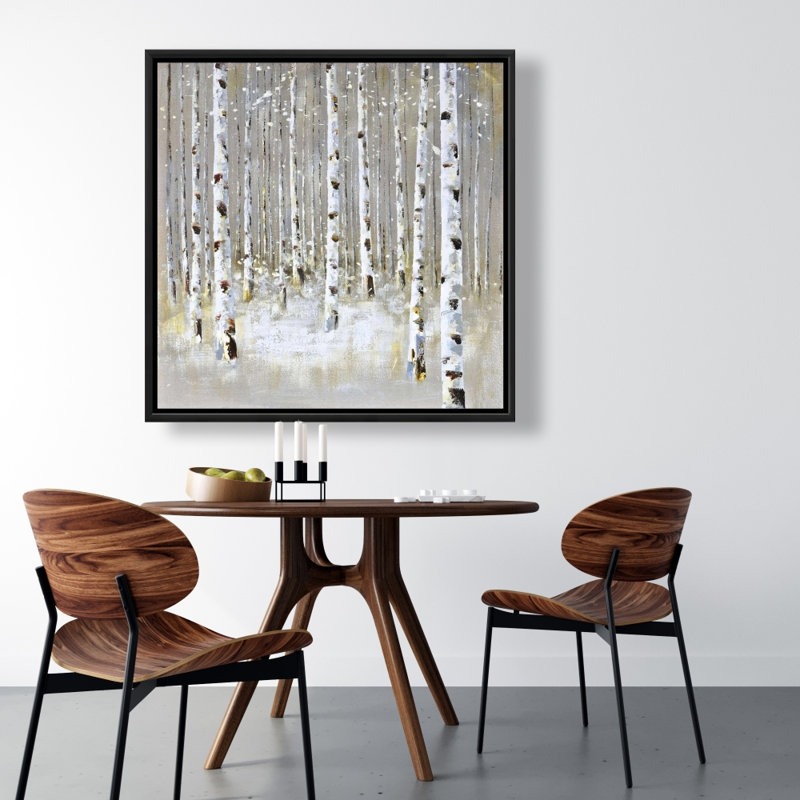 «Birch Forest By Winter» sur toile, H 36 po x l 36 po