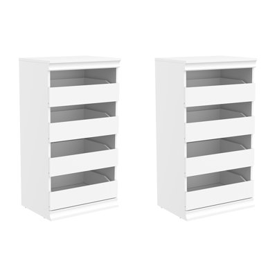Modular Storage 21.38" W 4-drawer Unit, 2-pack