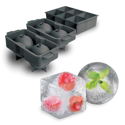  3 Piece Silicone Ice Cube Tray