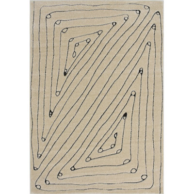 Neace Contemporary Classic Tan Area Rug