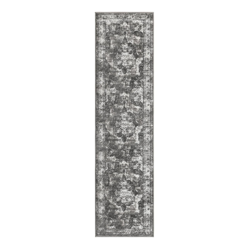 Brandt Oriental Area Rug, Runner 2' x 8', Gray