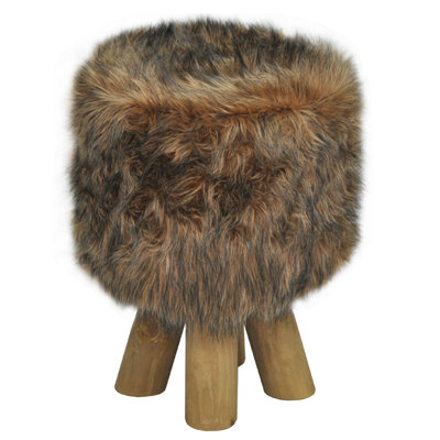 Scandi Wood Accent Stool