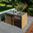 Karelia 4 - Person Patio Dining Set Rectangular Table with Cushions Included