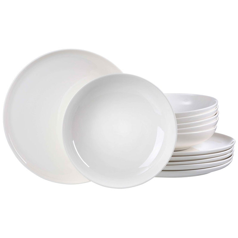 Piece Porcelain Dinnerware Set - Service for 6