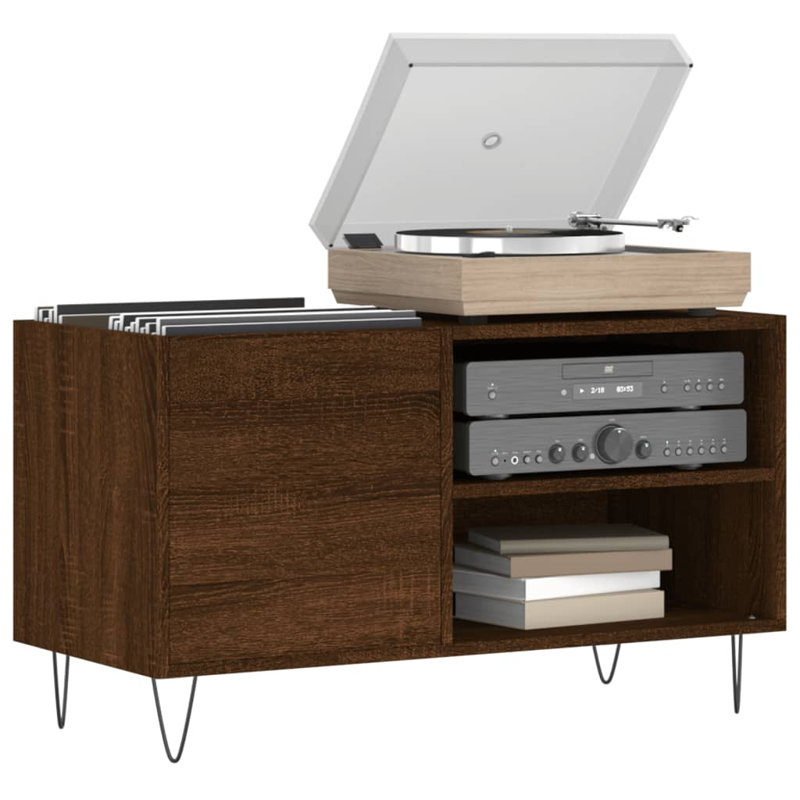 48cm H Media Cabinet, Brown Oak