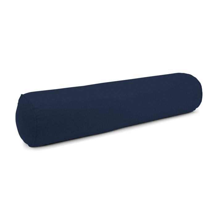 Linen Bolster Pillow Cover & Insert, Ink, 9" x 36"