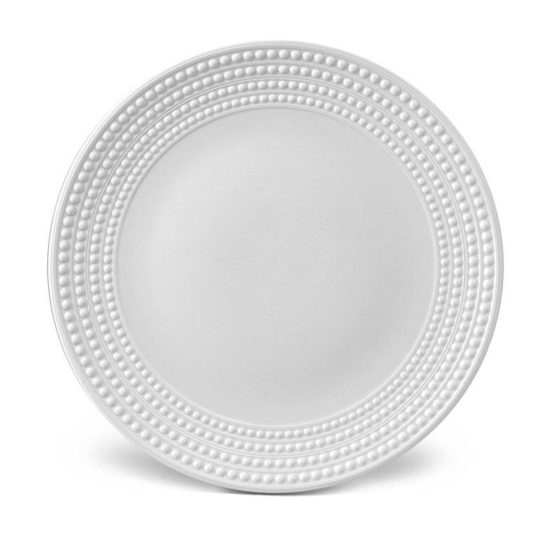 Perlée Round Platter, White
