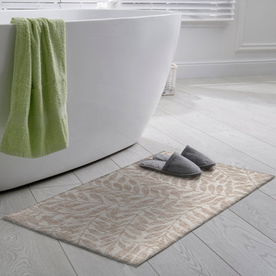 Tapis beige tissé à la machine Emmly