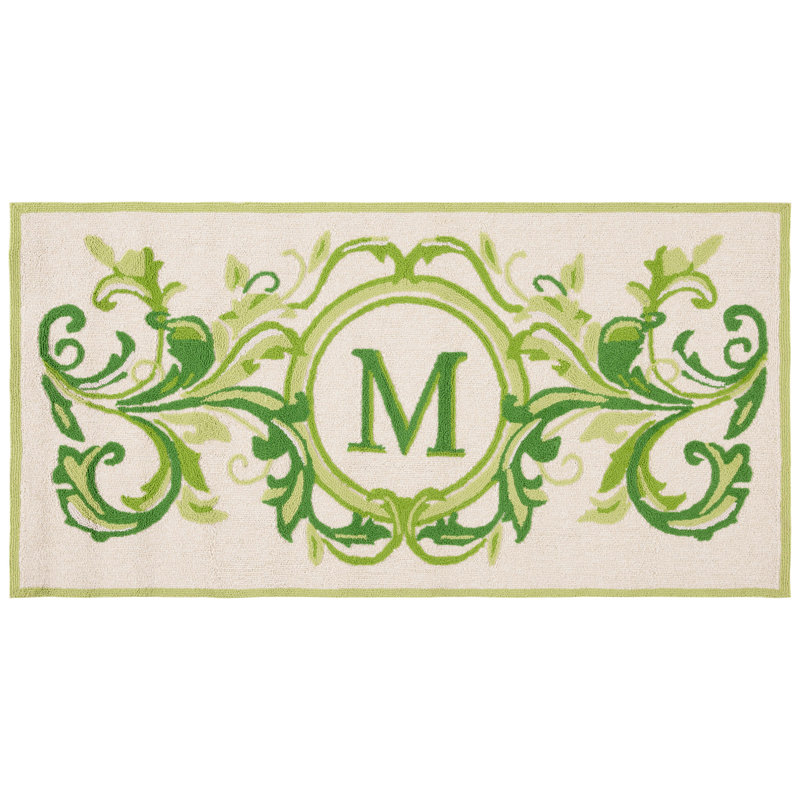 Paillasson Beldegg, M, L 36 po x L 72 po, Beige et vert