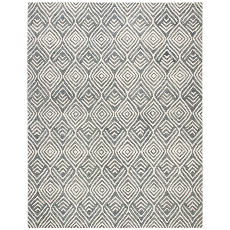 Hidalgo Hand Tufted Wool Geometric Rug, Rectangle 8' x 10'