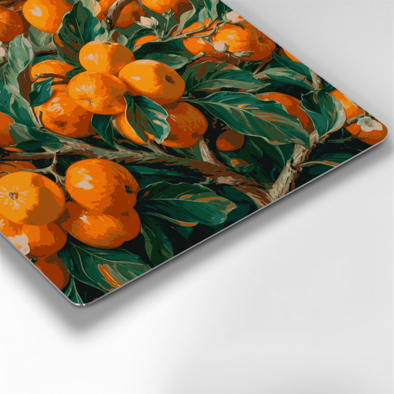 «Fruit Kumquat», art mural en métal vert, H 12 po x l 12 po