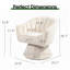 Fauteuil d'appoint pivotant à 360 degrés, fauteuil demi-tonneau capitonné et méridienne ronde pour le bureau de la chambre à coucher