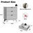 3-Drawer Nightstand with USB Hub, Fluted Design, Natural Oak Finish for Bedroom, Dorm, Apartment-364585