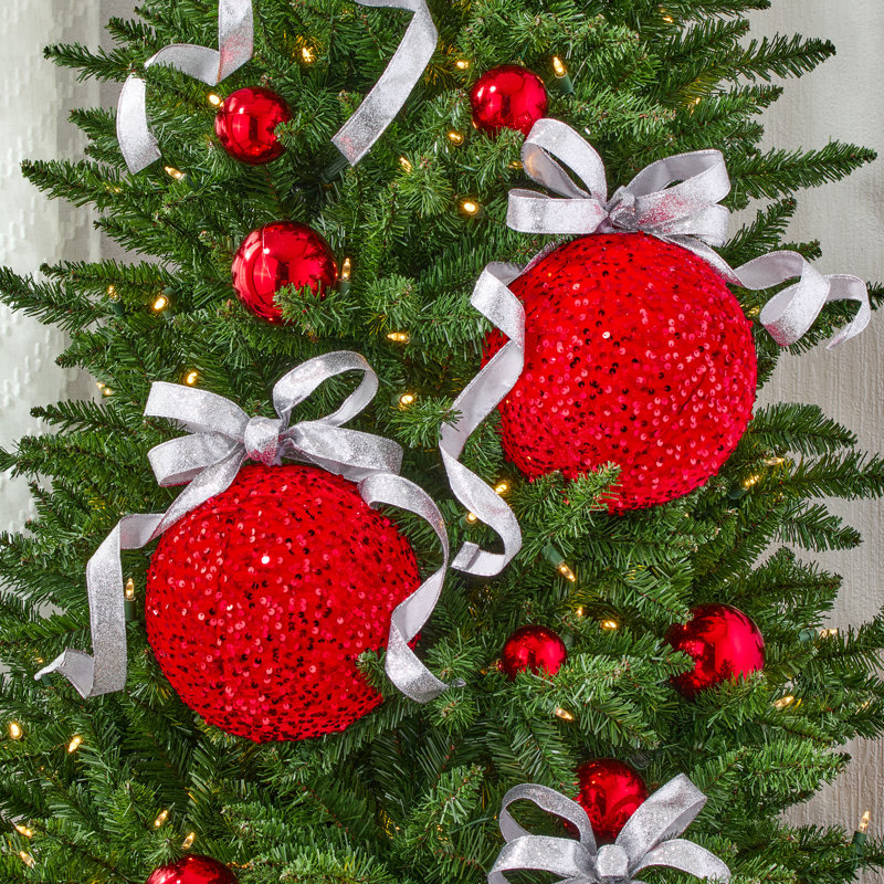 Ornement boule de paillettes 8 " 