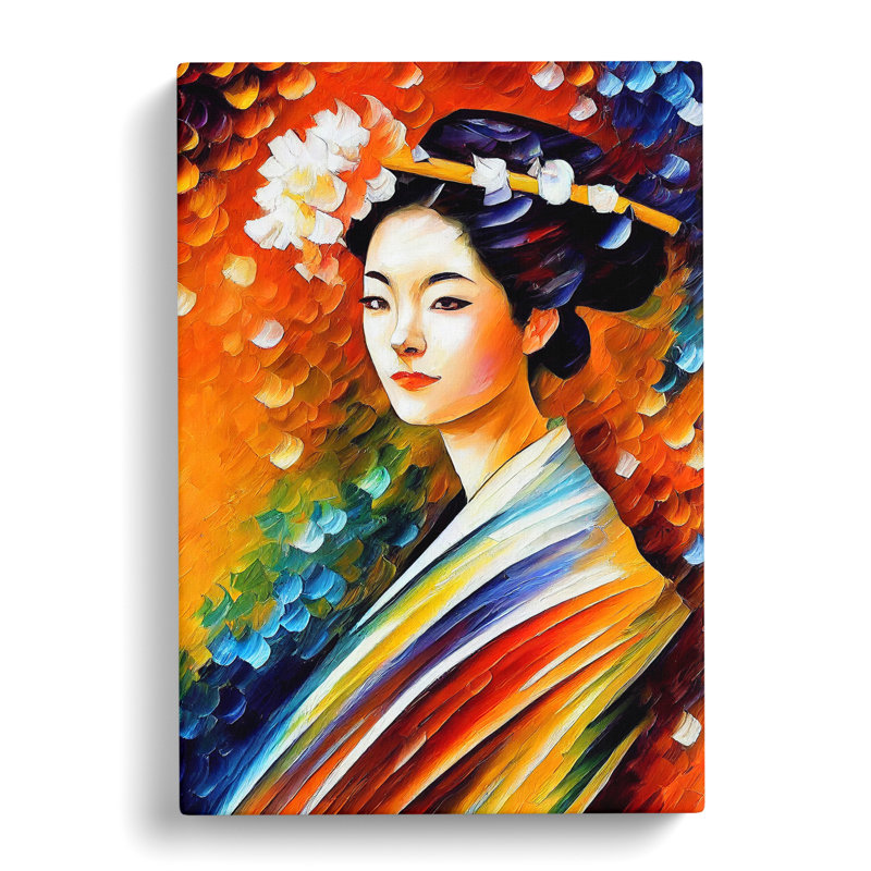 Portrait Of A Geisha No.5 - Wrapped Canvas, 50cm H x 35cm W x 3cm D