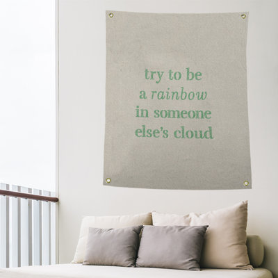 Tapisserie en polyester à essayer de s’agencer à un devis arc-en-ciel
