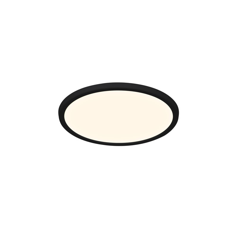 LED Flush Mount, Black, 2.5cm H x 29cm W x 29cm D