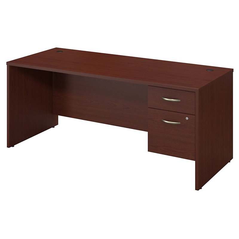 Ringold Executive Desk, Mahogany, 30" H x 66" W x 30" D
