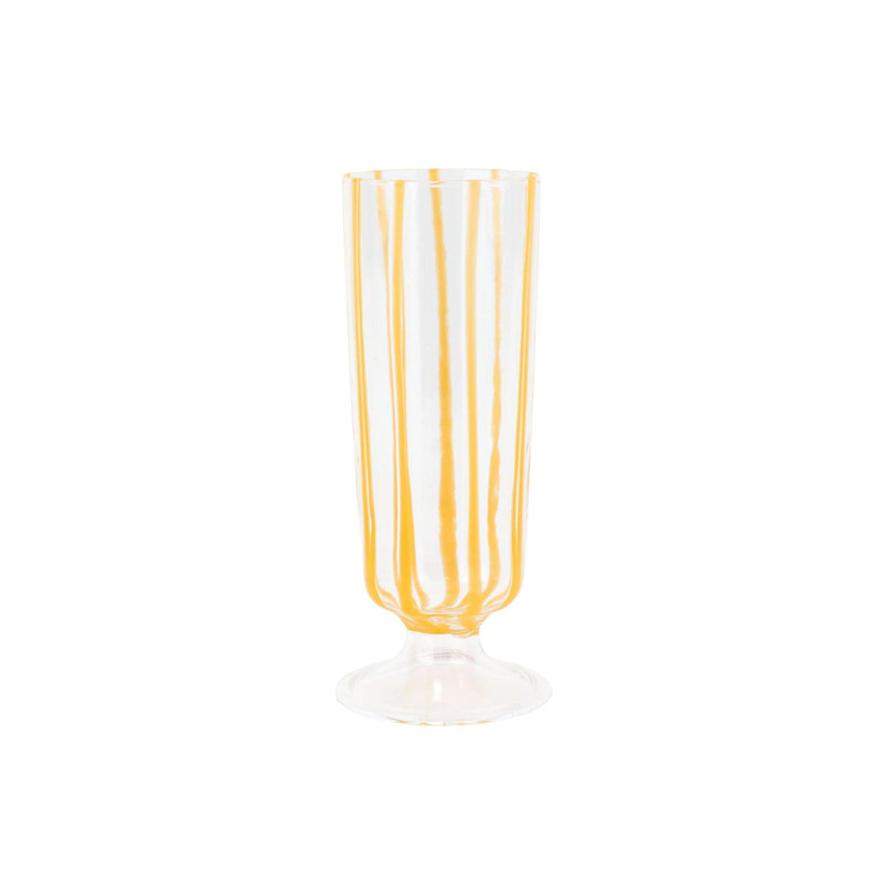 Verre à champagne Nuovo Stripe, Transparent / jaune