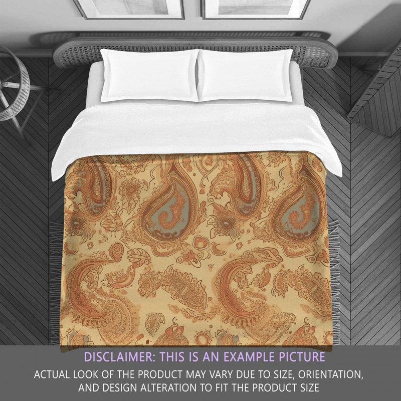 Botanical Gold/Beige Microfiber Comforter, Twin Comforter