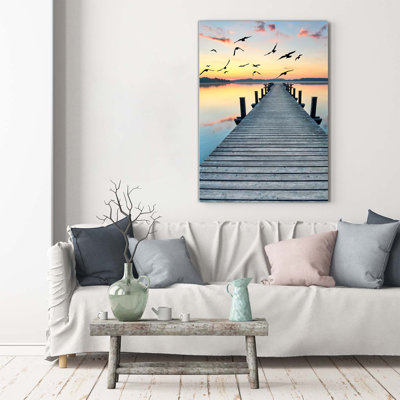 Wooden Pier - Wrapped Canvas Print