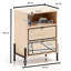50cm W Metal Bedside Table