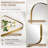 Wide Arch Rectangle Bathroom Vanity Mirror | Stainless Steel Frame-554216539-543528397