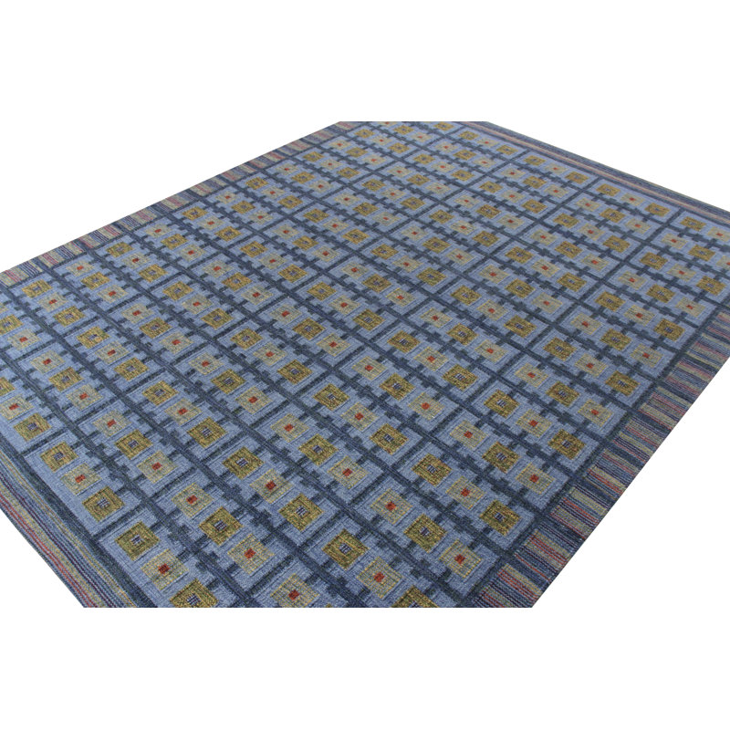 Scandinavian Wool Geometric Area Rug, Rectangle 5' x 7'