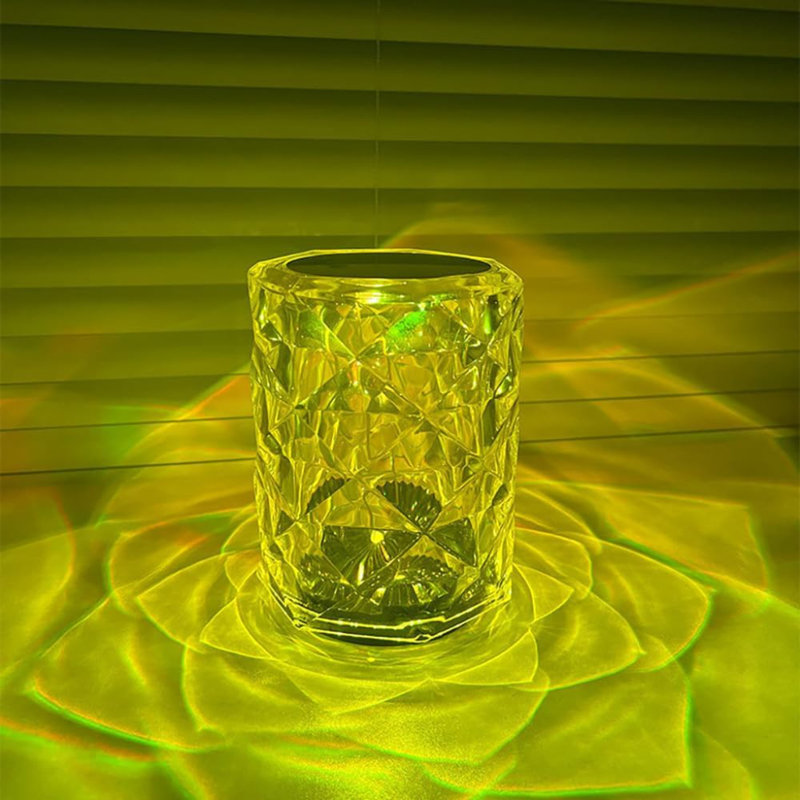 Lampe de table en cristal avec changement de couleur RVB, tactile et télécommande, veilleuse à intensité variable pour la chambre à coucher, le salon, l'éclairage ambiant pour le dîner, les bars, la salle de jeux