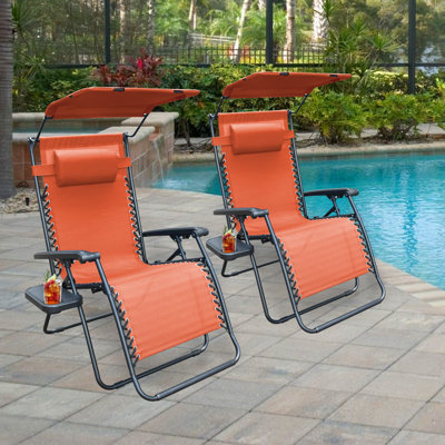 Otis Folding Chair with Sunshade And Drink Tray