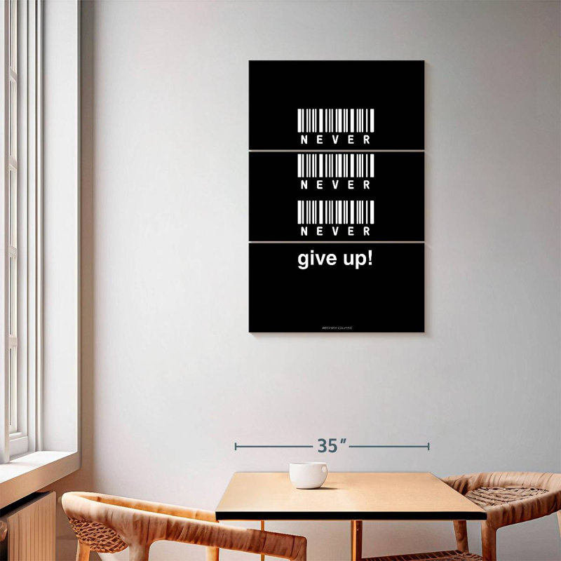 Tergel Never Give Up, 57" H x 36" W