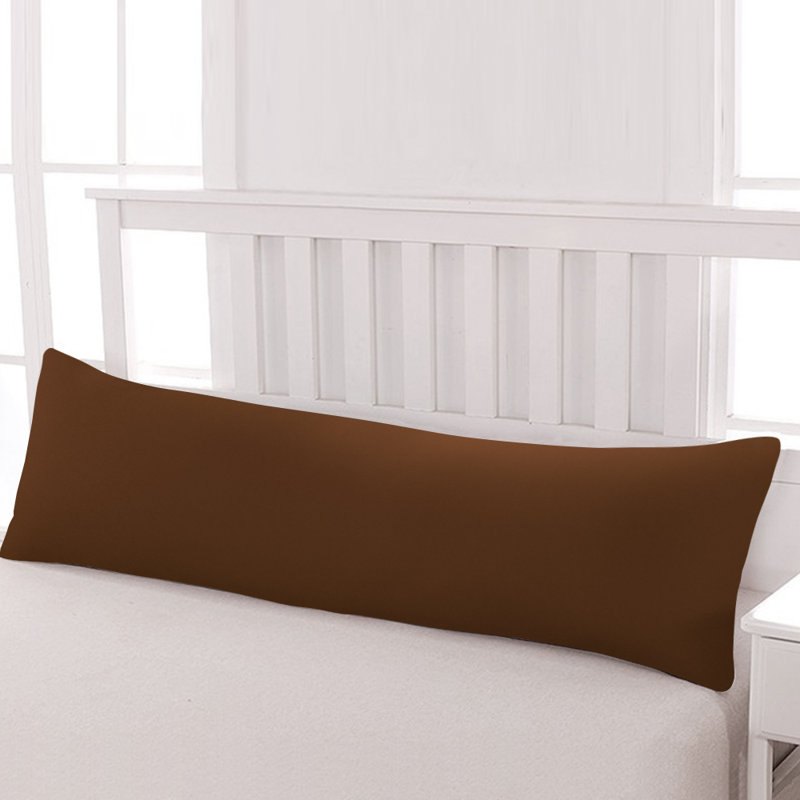 Body Pillow Cover, 1800 Brushed Microfiber Body Pillowcase with Envelope Closure - 20x54 Inches - NTBAY, Brown , 1