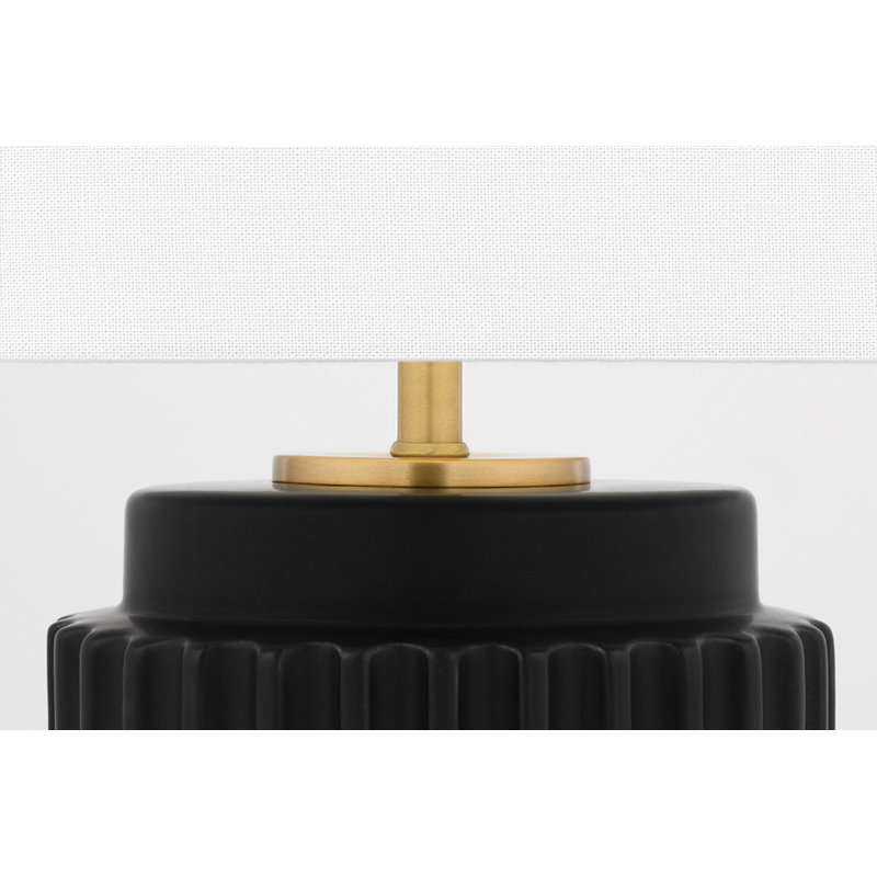 Lampe de chevet 14 po Turin, Noir mat