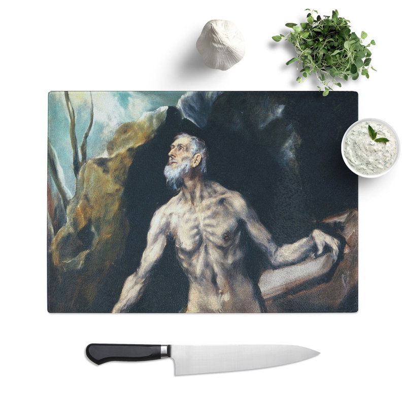 Saint Jerome by El Greco Chopping Board, 0.4cm H x 20cm W x 28.5cm L