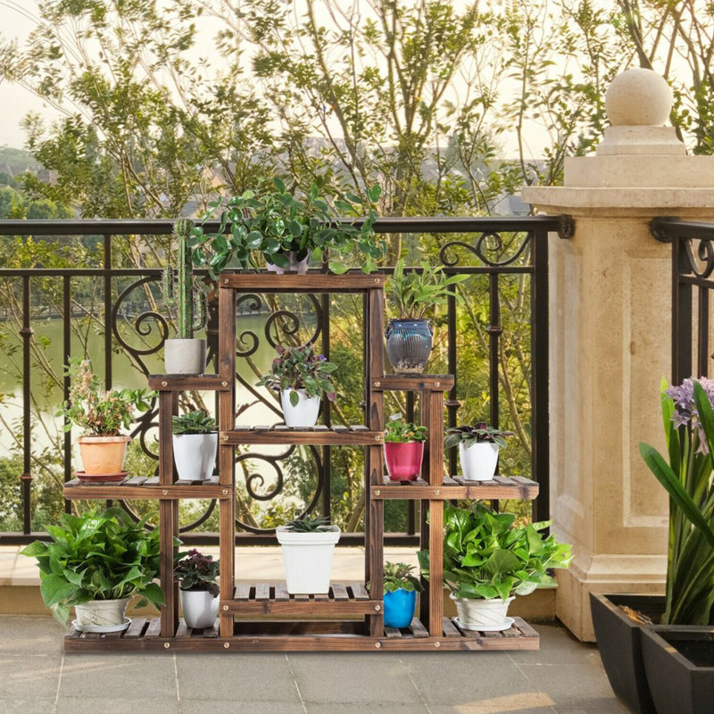 Abdifatah Solid Wood Plant Stand 6 Tier