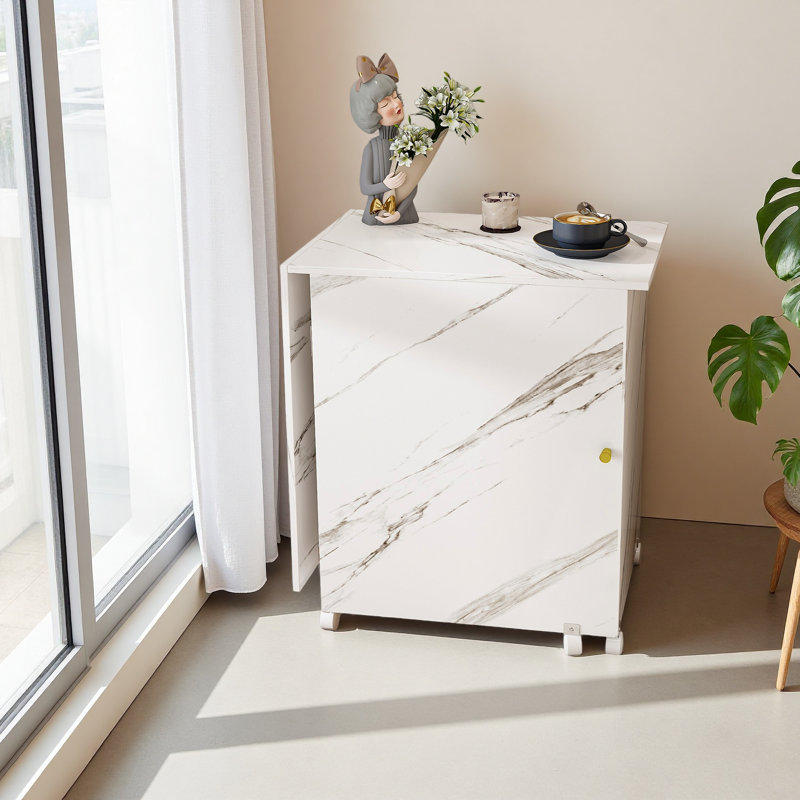 Table de couture pliante 4-en-1 avec roues verrouillables - Poste de travail multifonctionnel, table de bout, bureau d'ordinateur et rangement de cuisine avec tablettes