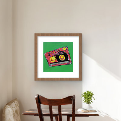 Tape Player - Musical Retro Framed Matted Print | Home Decor