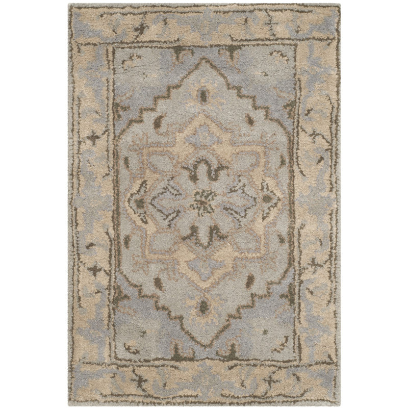 Anotida Hand Tufted Wool Oriental Rug, Rectangle 2'3" x 4'