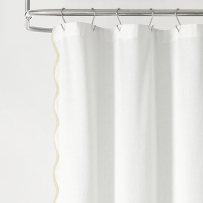 Houston Scalloped Polyester Shower Curtain