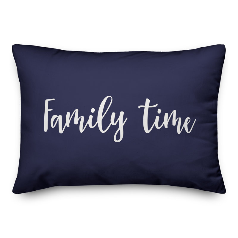  Coussin Family Time, Bleu marine