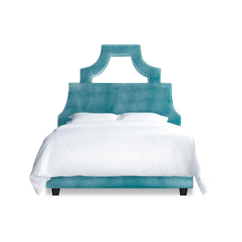 Natalie Upholstered Bed, Full, Zeros Turquoise