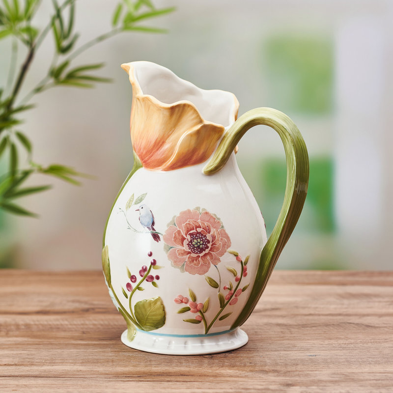 Fitz And Floyd Meadow Pitcher, 2.25 Quarts