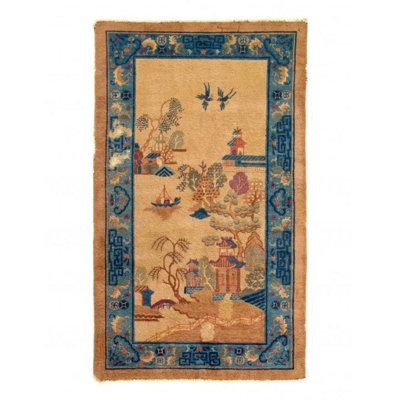 Cadeja Oriental Area Rug in Beige