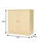 32" Yellow Solid Wood Raised Panel Double Door Linen Cabinet