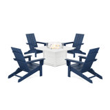 POLYWOOD by AllModern Foldable Outdoor Adirondack Chair With Table